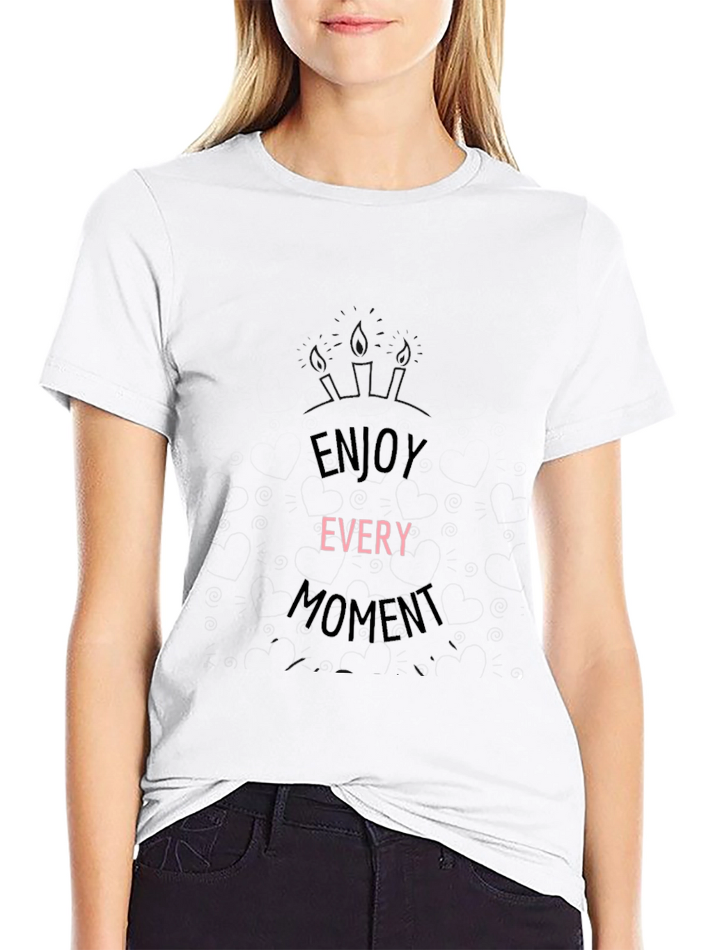 Enjoy Every Moment Black Graphic Tee