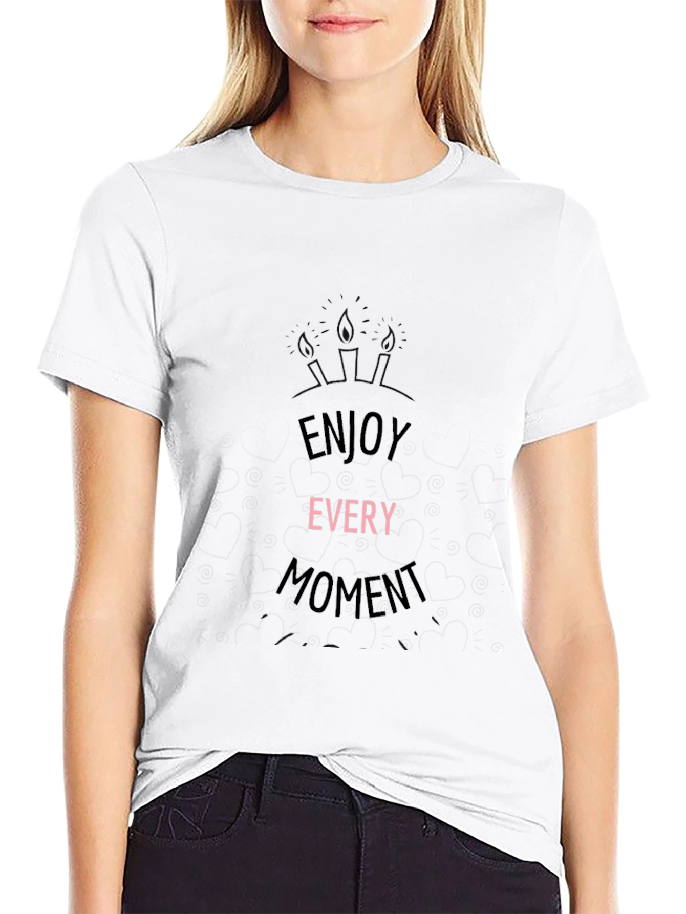 Enjoy Every Moment Black Graphic Tee