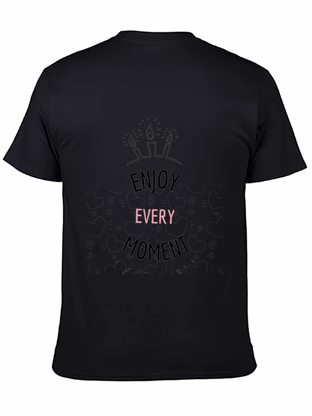 Enjoy Every Moment Black Graphic Tee