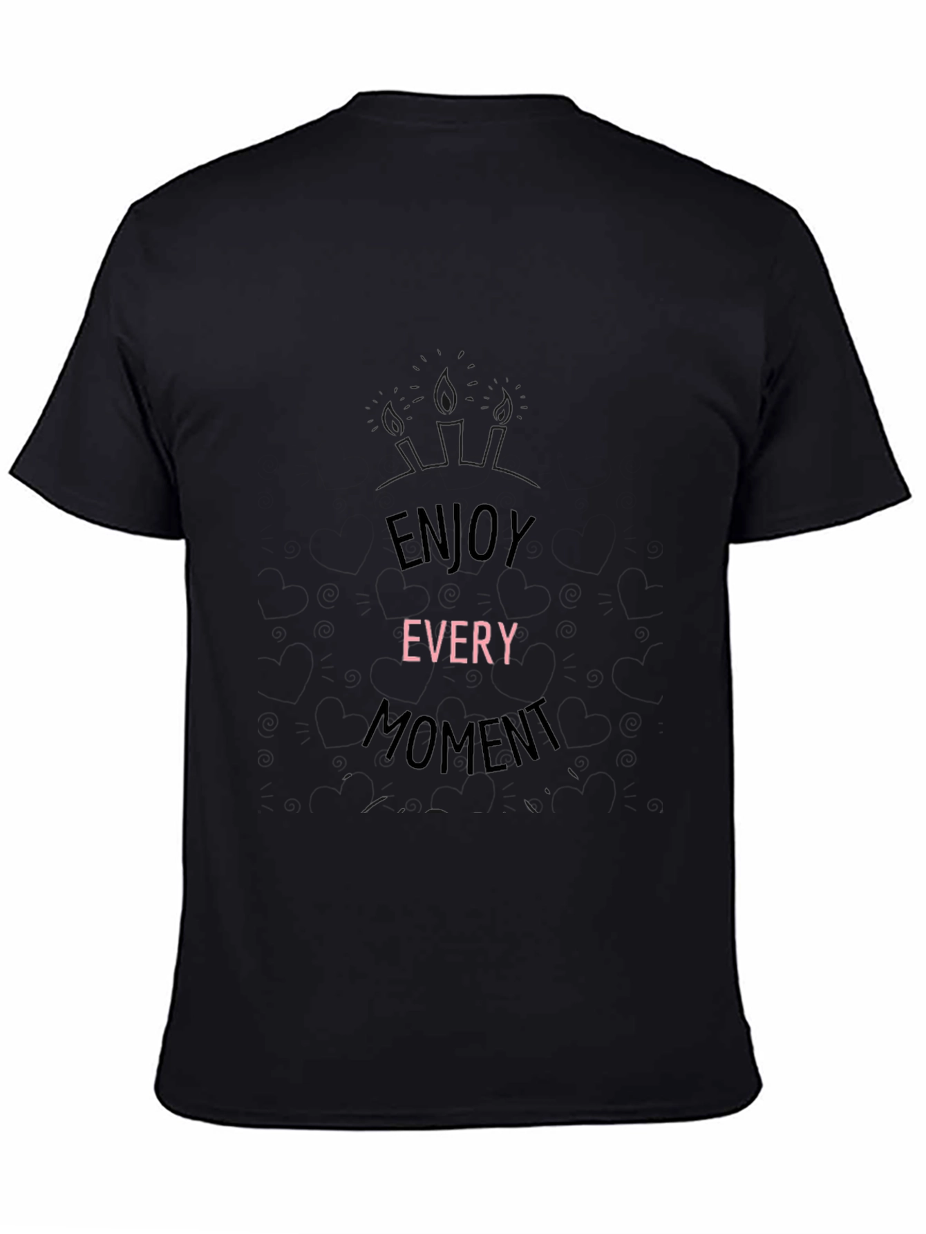 Enjoy Every Moment Black Graphic Tee