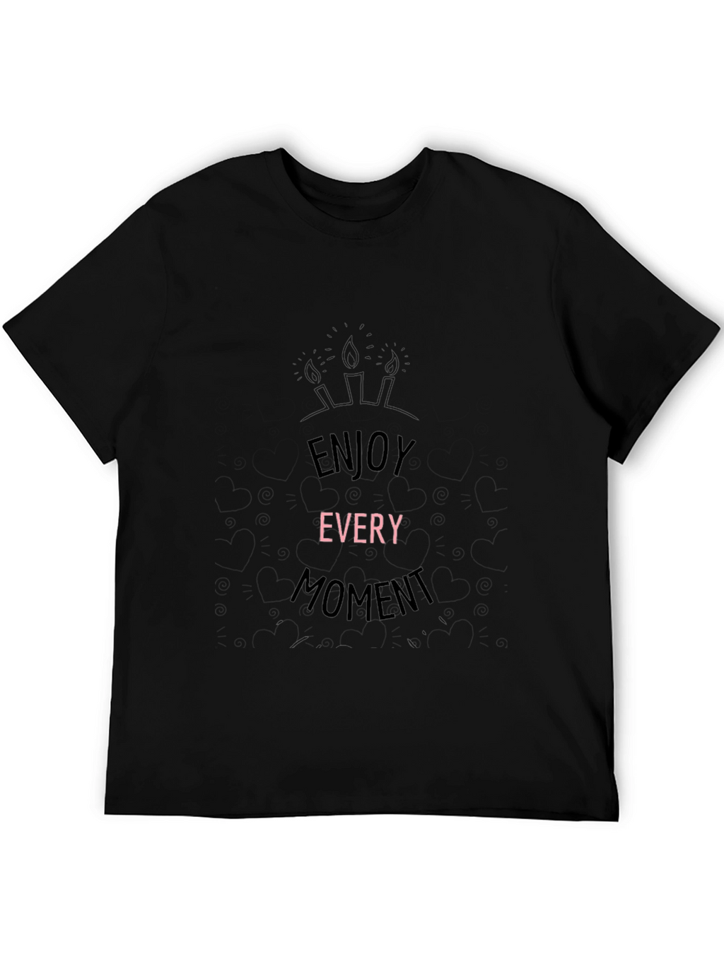 Enjoy Every Moment Black Graphic Tee