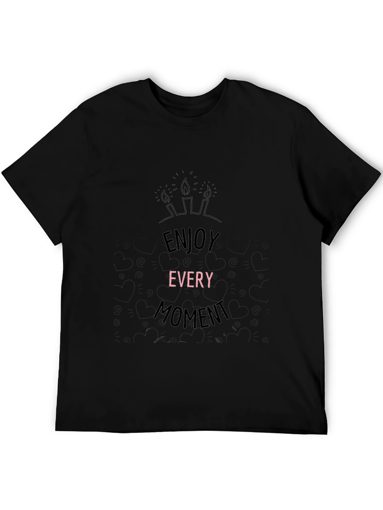 Enjoy Every Moment Black Graphic Tee