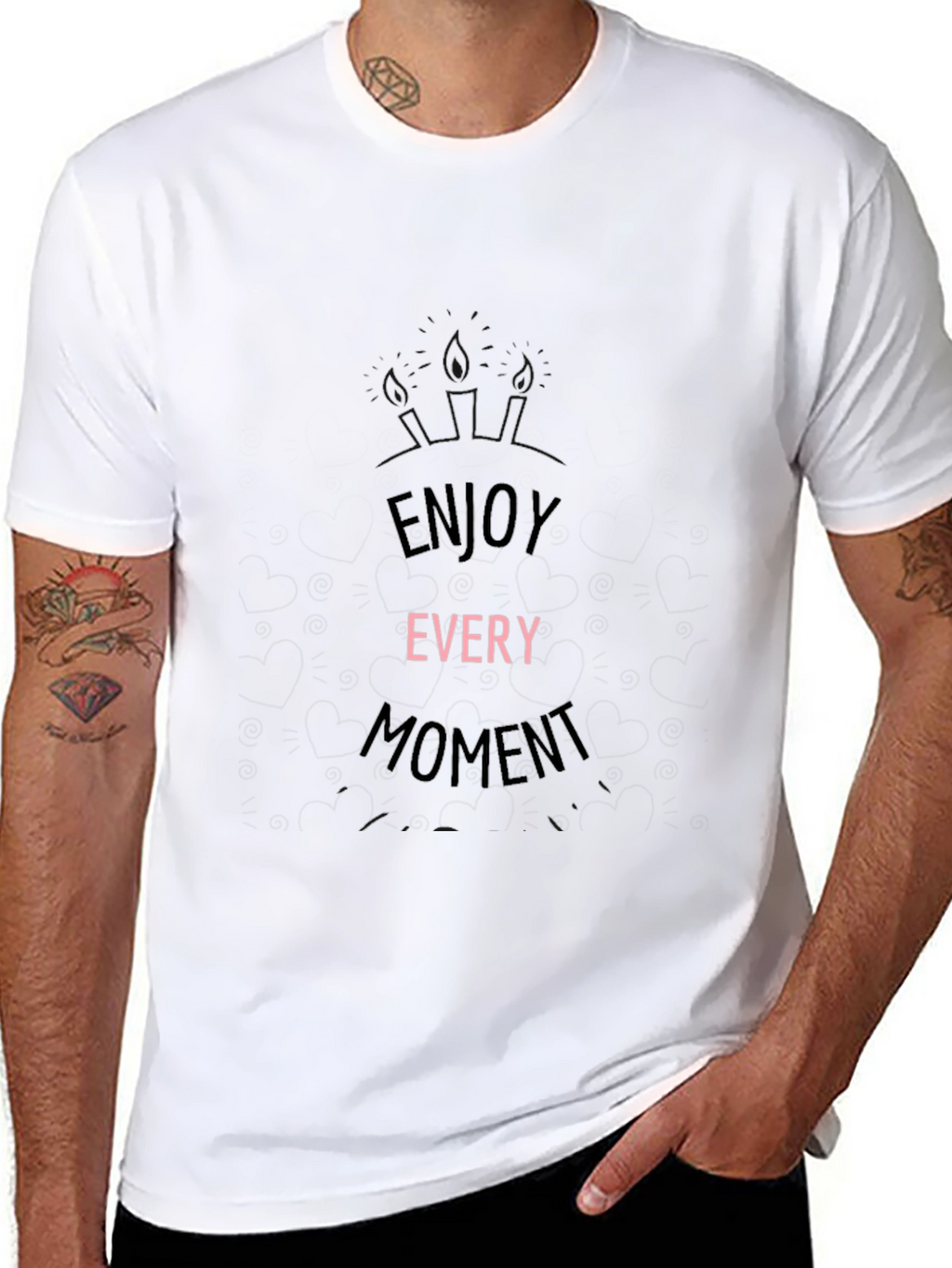 Enjoy Every Moment Black Graphic Tee