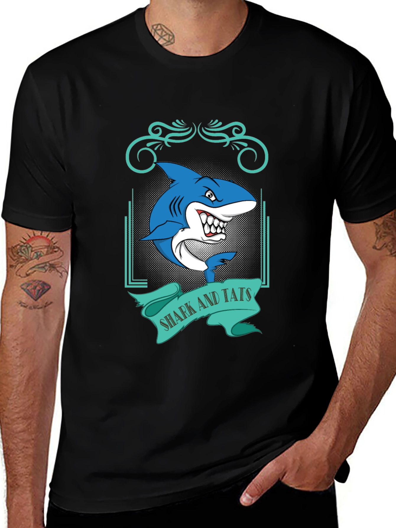Shark and Tats Graphic Tee - Bold & Unique