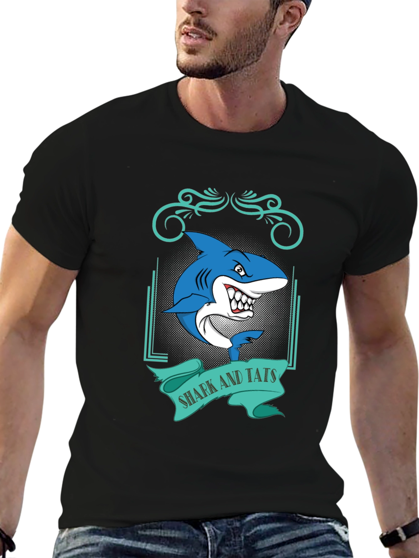 Shark and Tats Graphic Tee - Bold & Unique