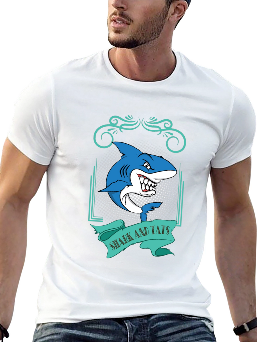 Shark and Tats Graphic Tee - Bold & Unique