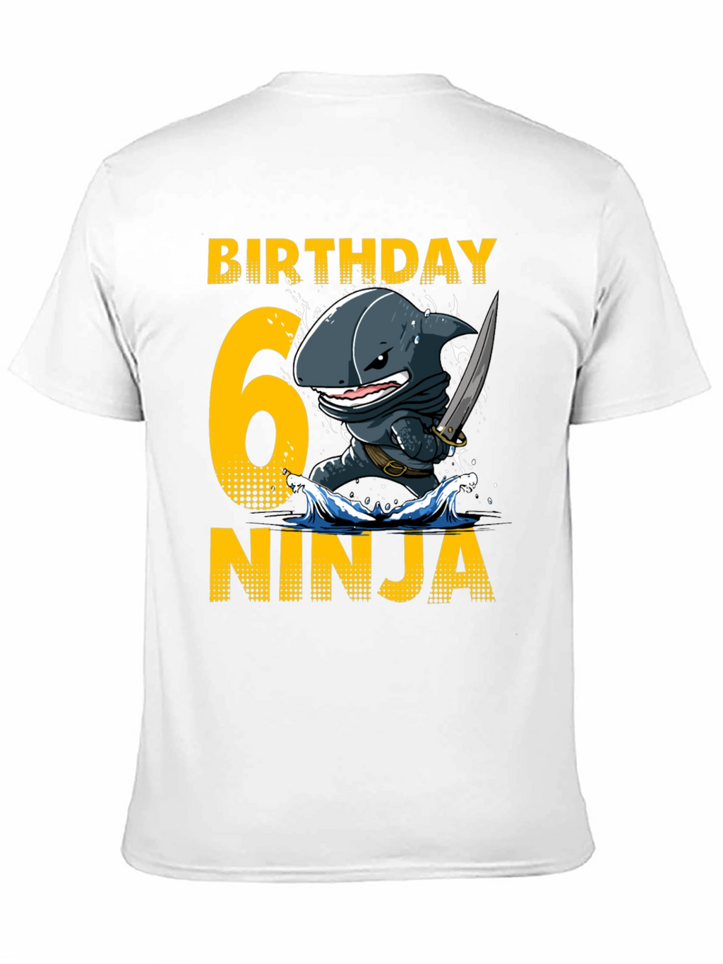 Birthday 6 Ninja Shark T-Shirt