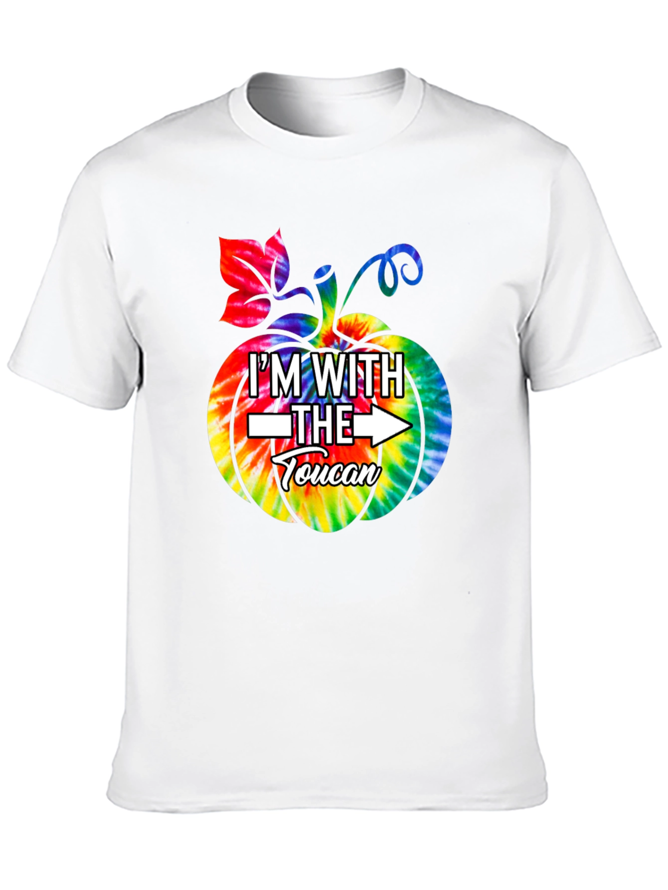 Im With The Toucan Pumpkin Tie-Dye T-Shirt