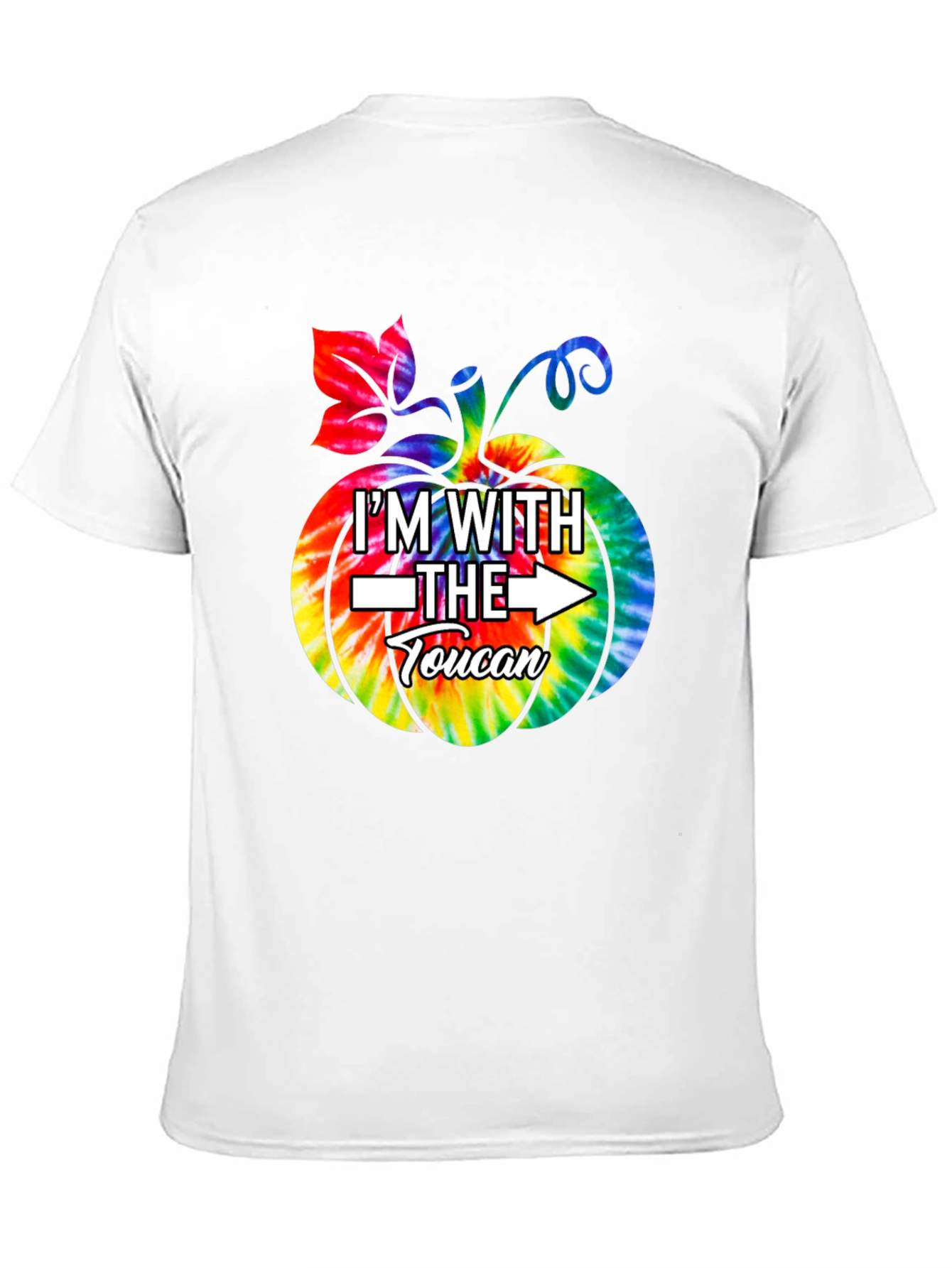 Im With The Toucan Pumpkin Tie-Dye T-Shirt