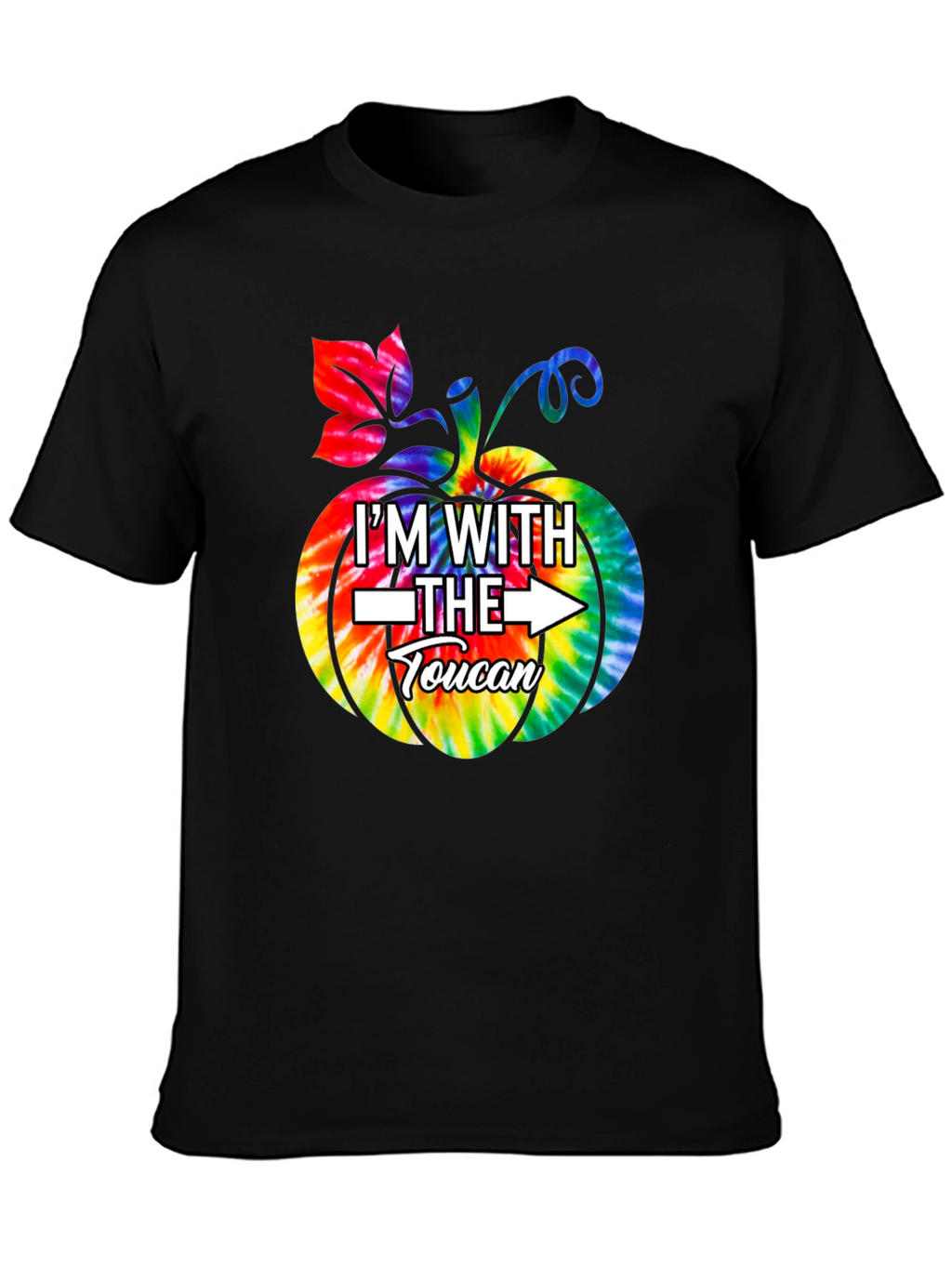 Im With The Toucan Pumpkin Tie-Dye T-Shirt