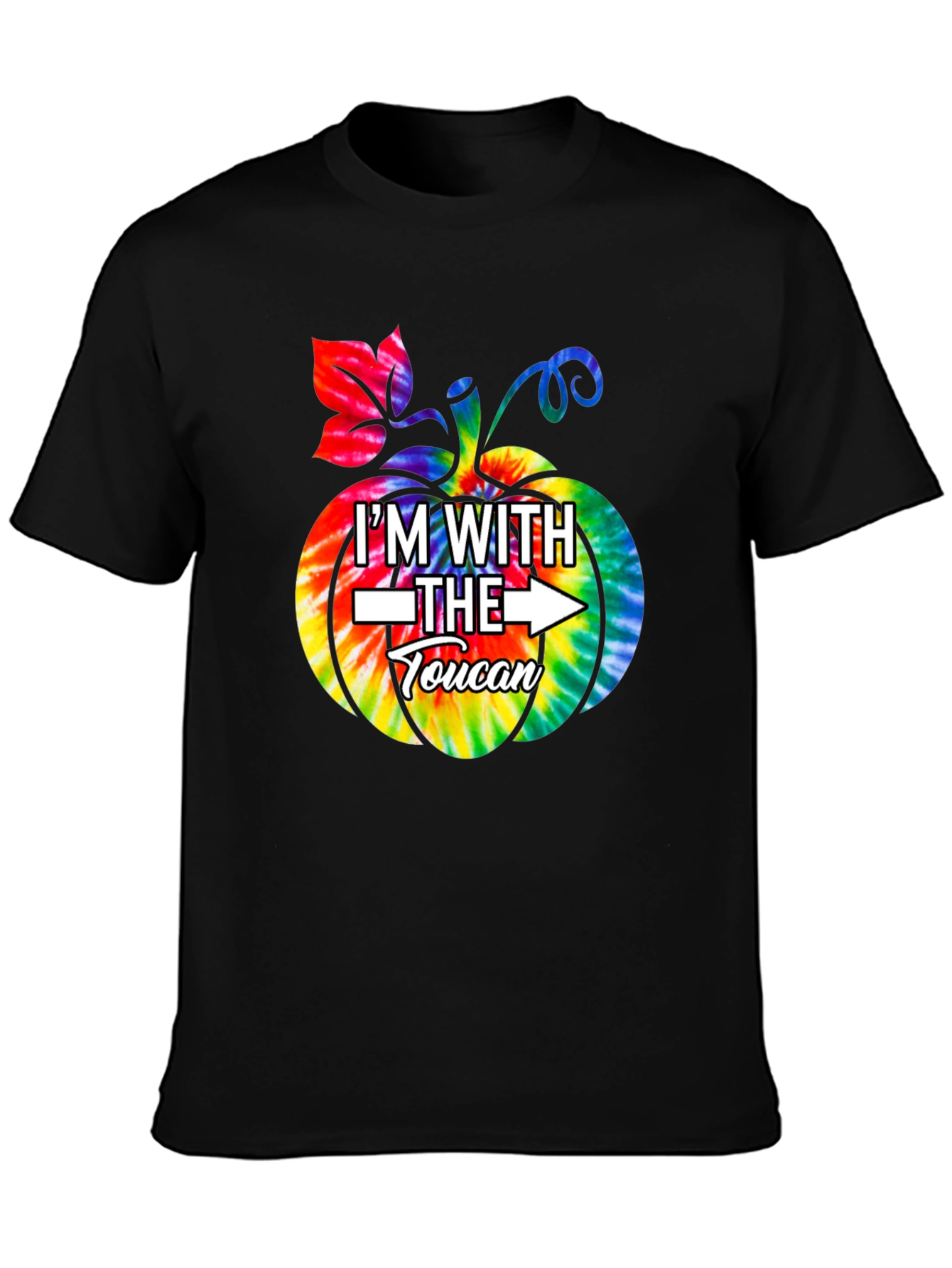 Im With The Toucan Pumpkin Tie-Dye T-Shirt