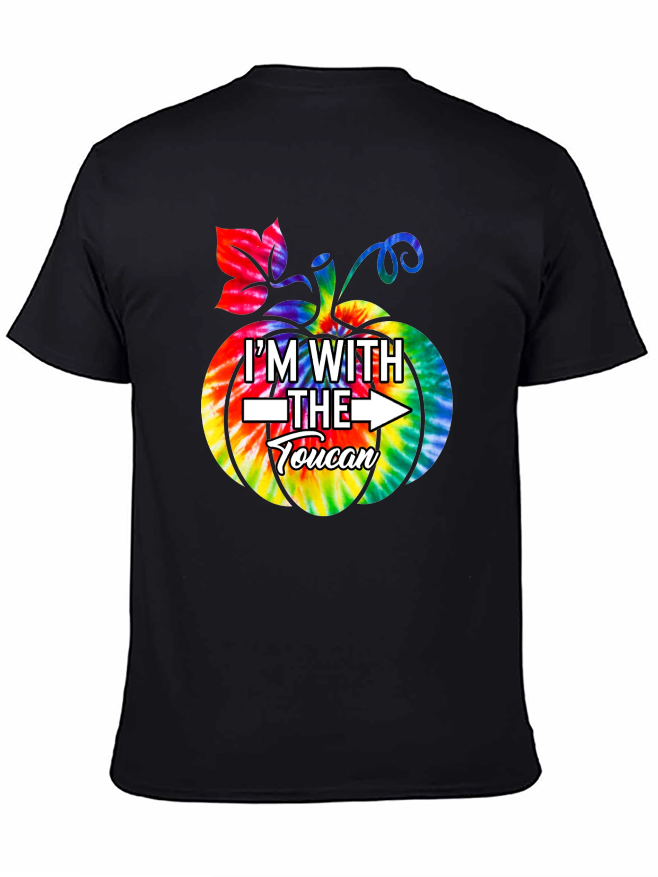 Im With The Toucan Pumpkin Tie-Dye T-Shirt