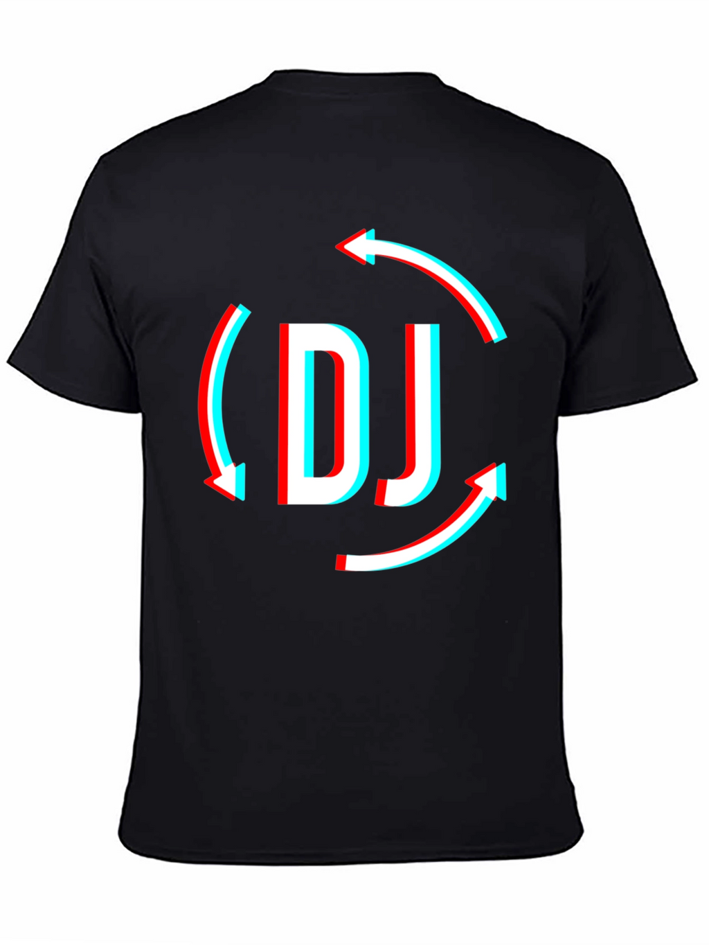 DJ Arrow Graphic T-Shirt - Black Modern Design