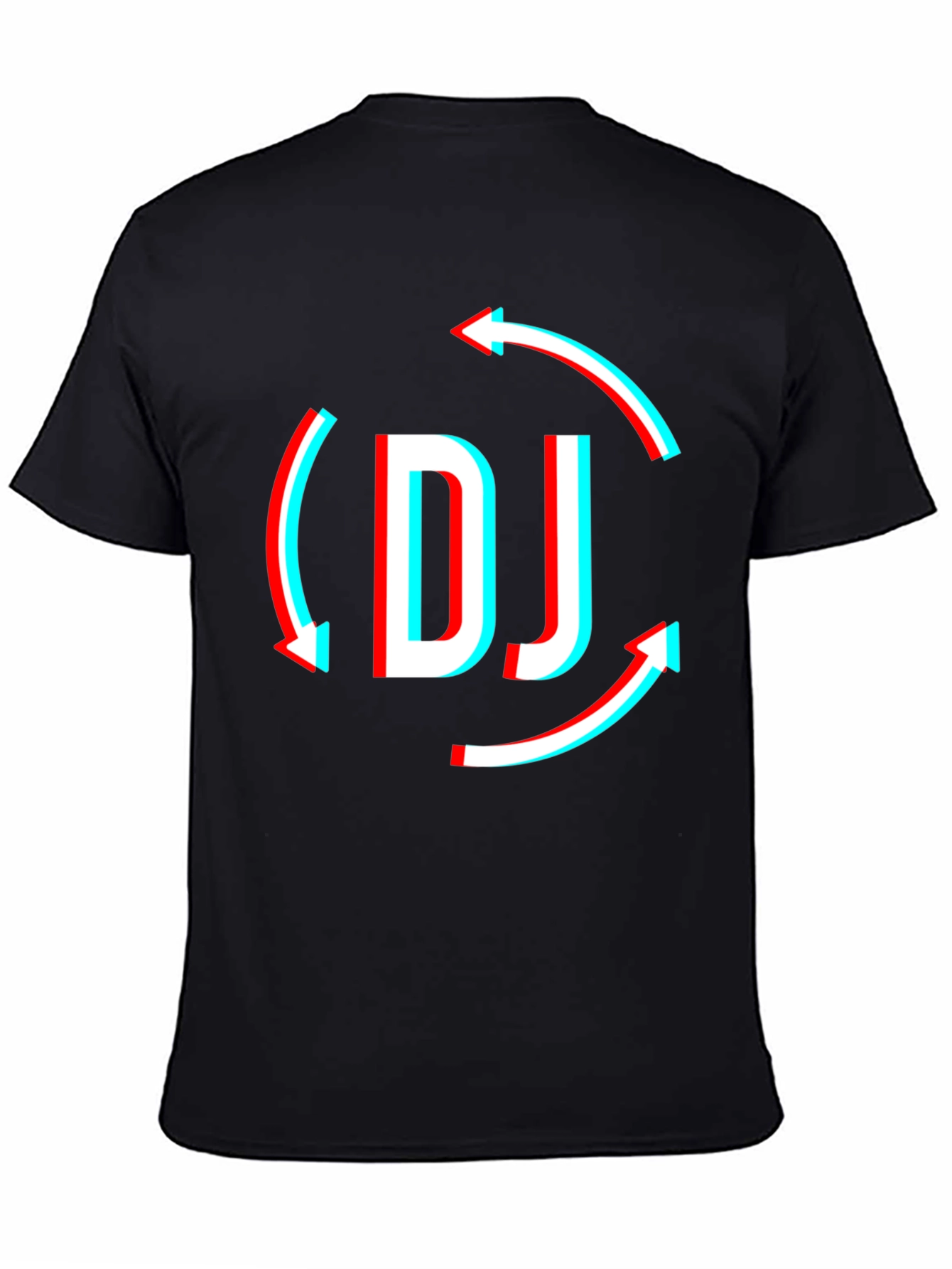 DJ Arrow Graphic T-Shirt - Black Modern Design