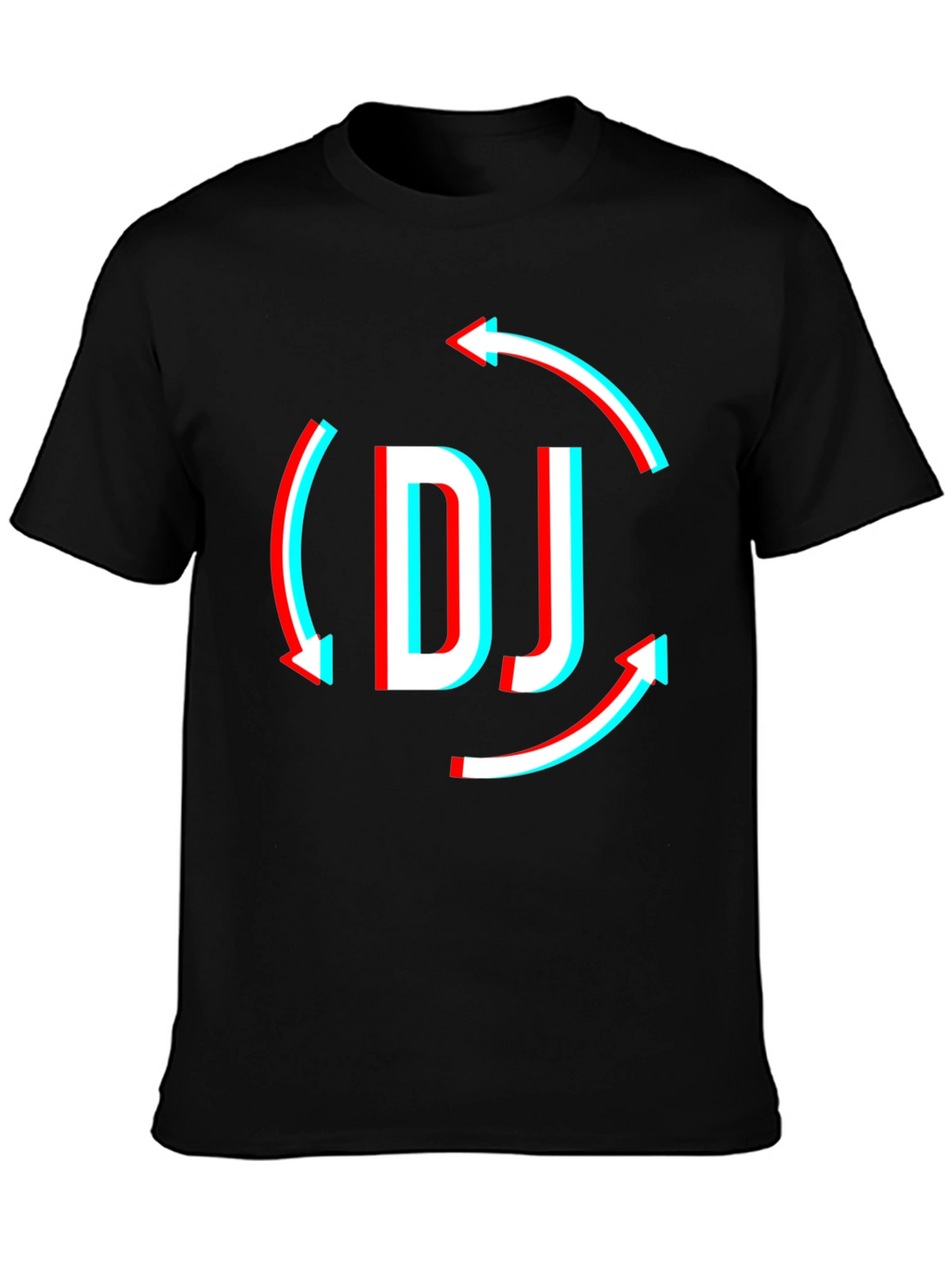 DJ Arrow Graphic T-Shirt - Black Modern Design