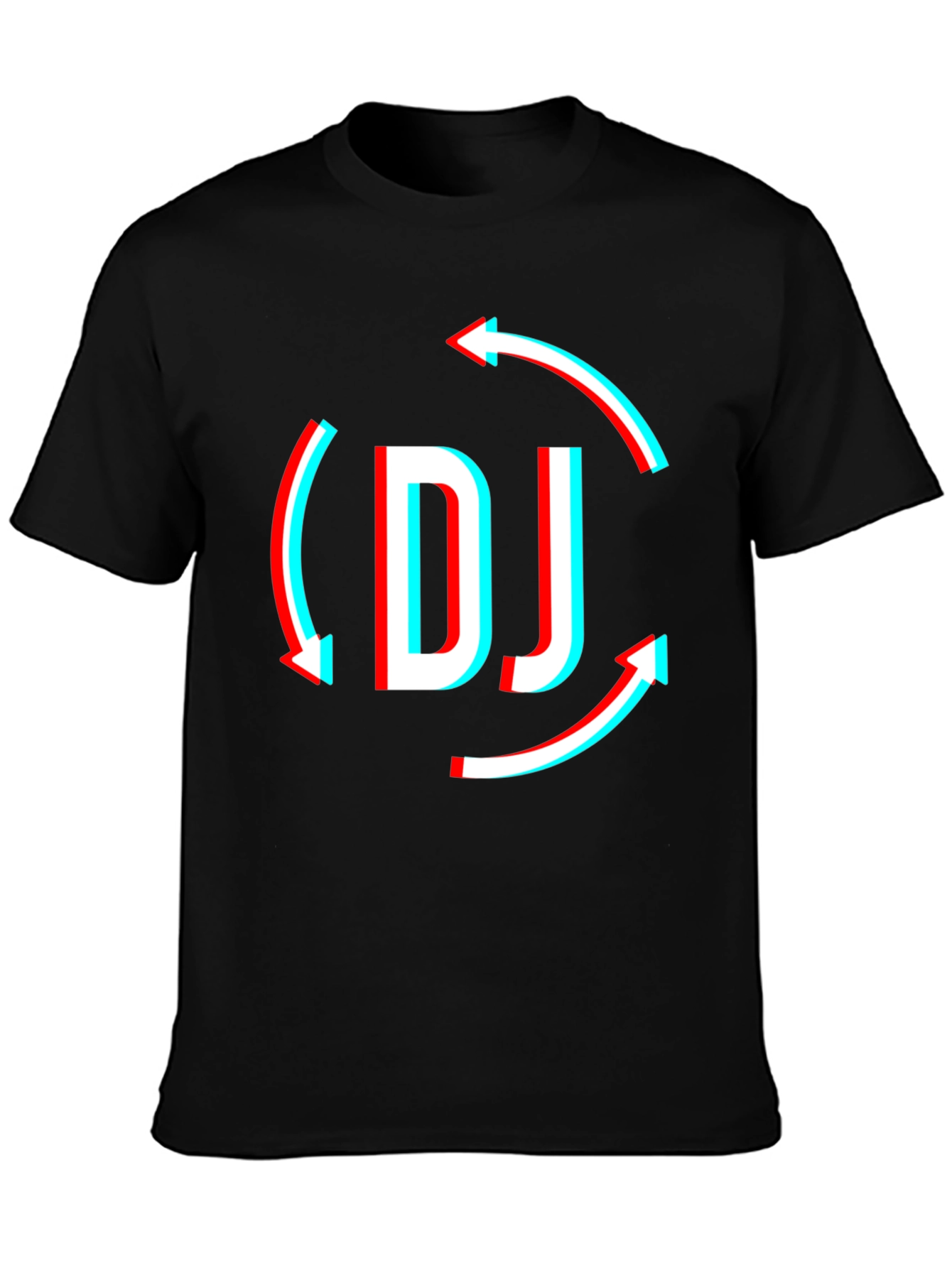 DJ Arrow Graphic T-Shirt - Black Modern Design