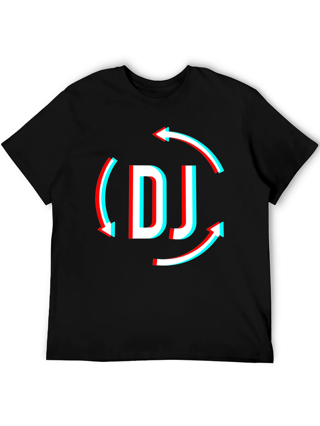 DJ Arrow Graphic T-Shirt - Black Modern Design
