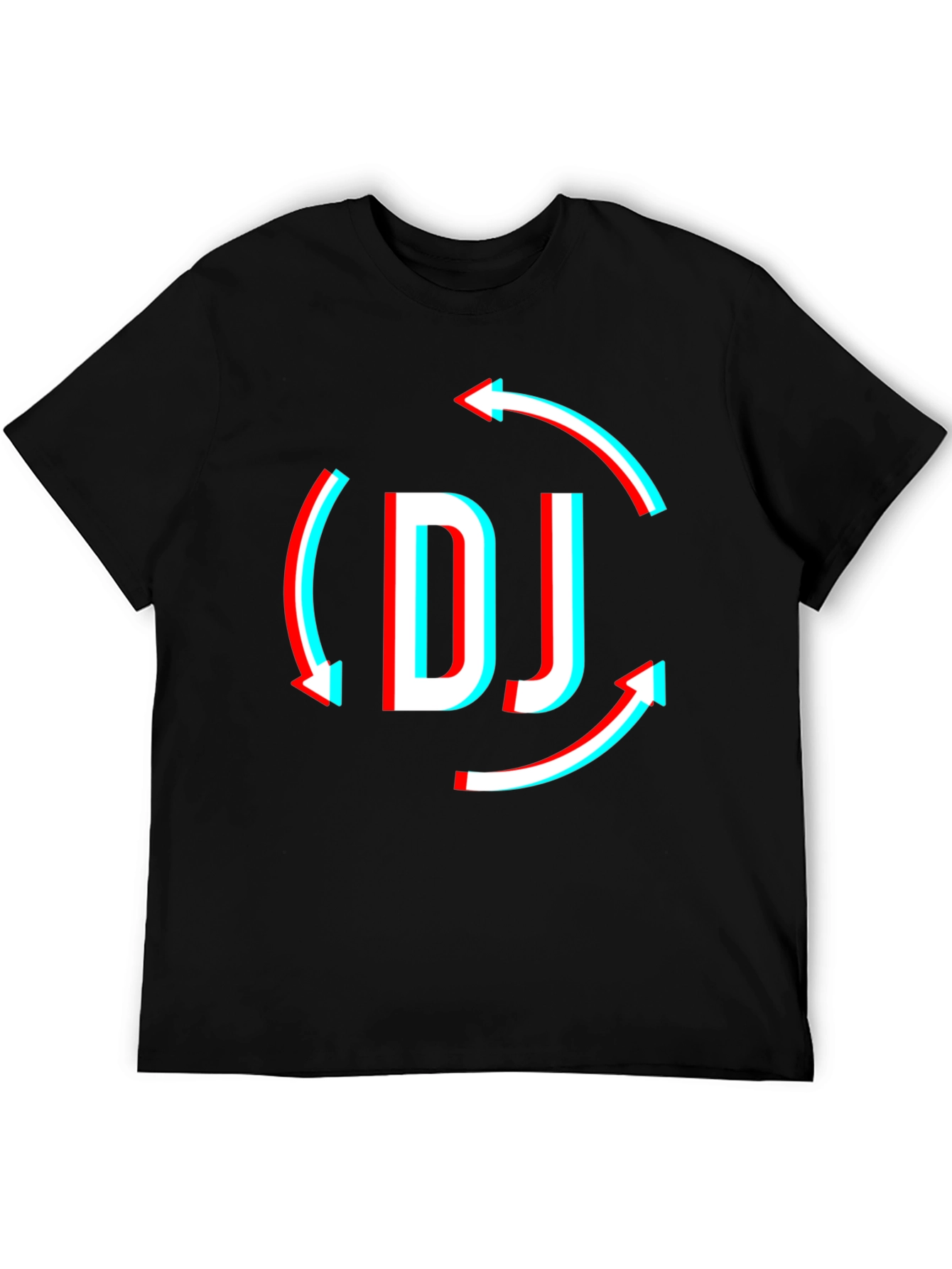 DJ Arrow Graphic T-Shirt - Black Modern Design