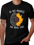 Brain Sunflower Graphic Tee - Mental Health Awareness
