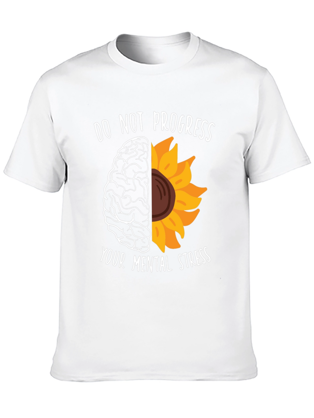 Brain Sunflower Graphic Tee - Mental Health Awareness