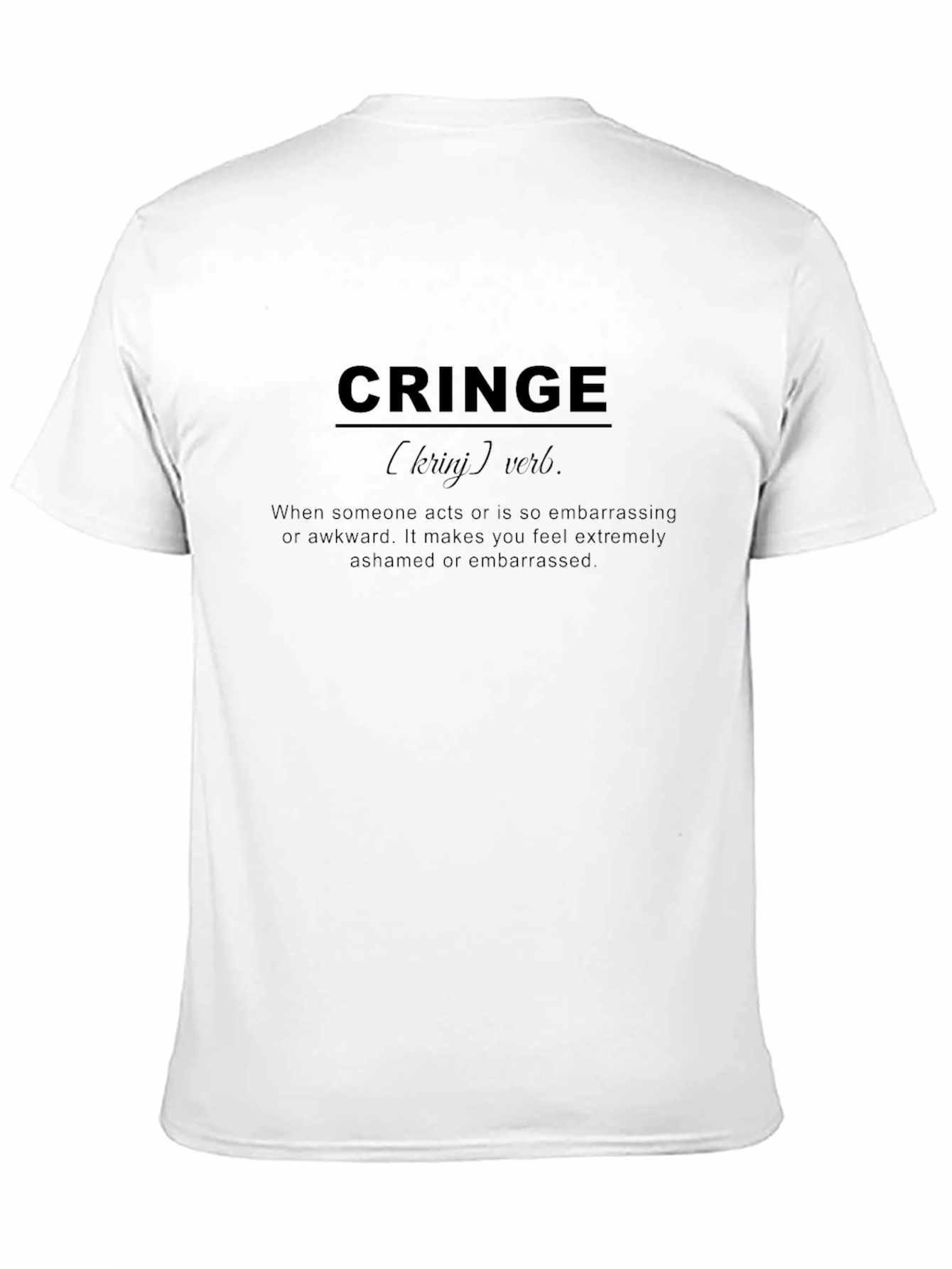 Cringe Definition Graphic T-Shirt