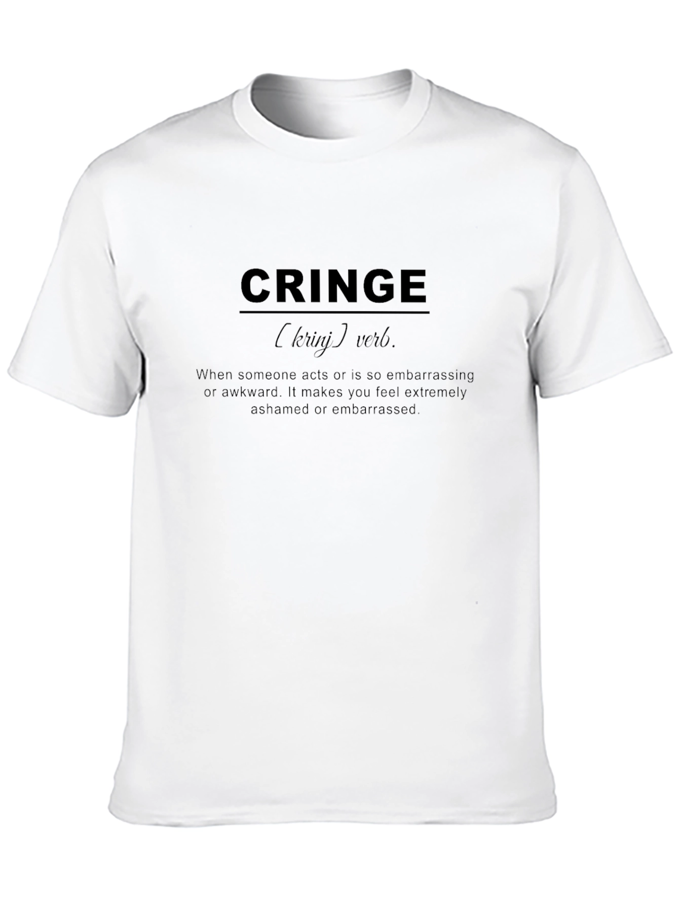 Cringe Definition Graphic T-Shirt