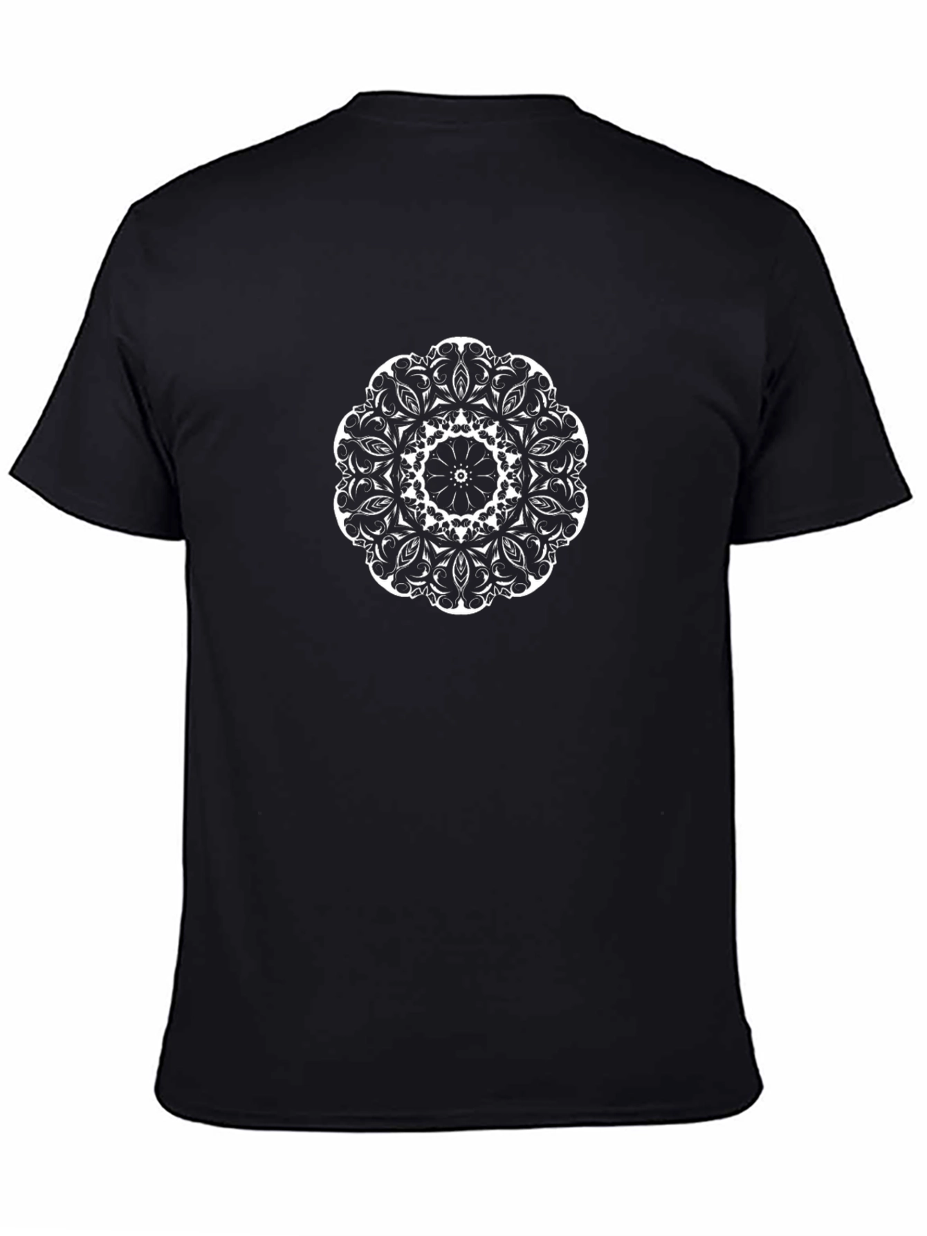 Black Tee with Mandala Graphic