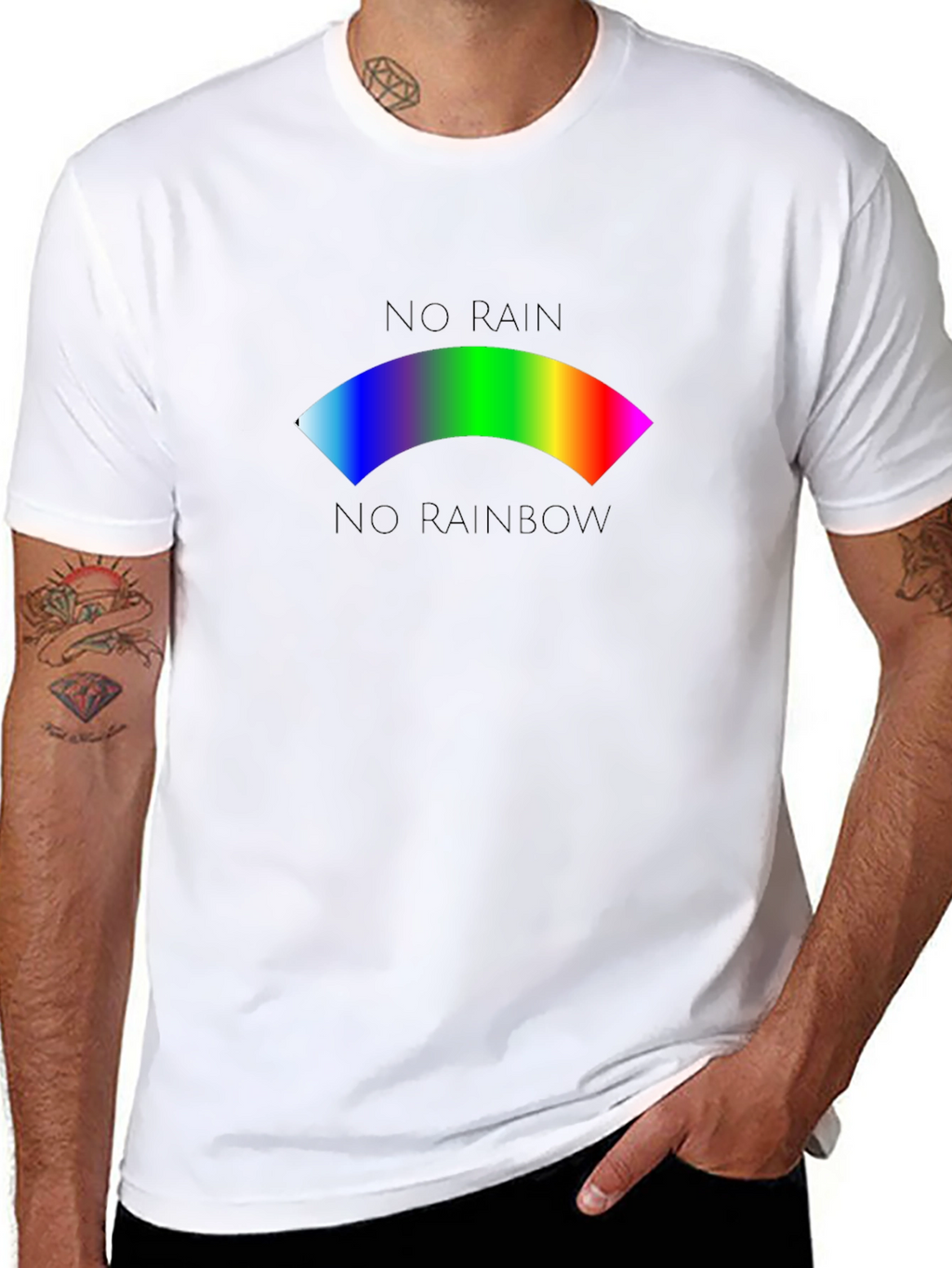 No Rain No Rainbow Graphic T-Shirt