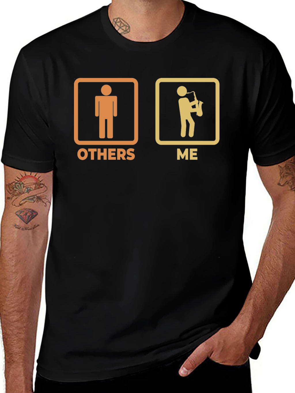 Humorous Saxophone Player T-Shirt - Others vs. Me