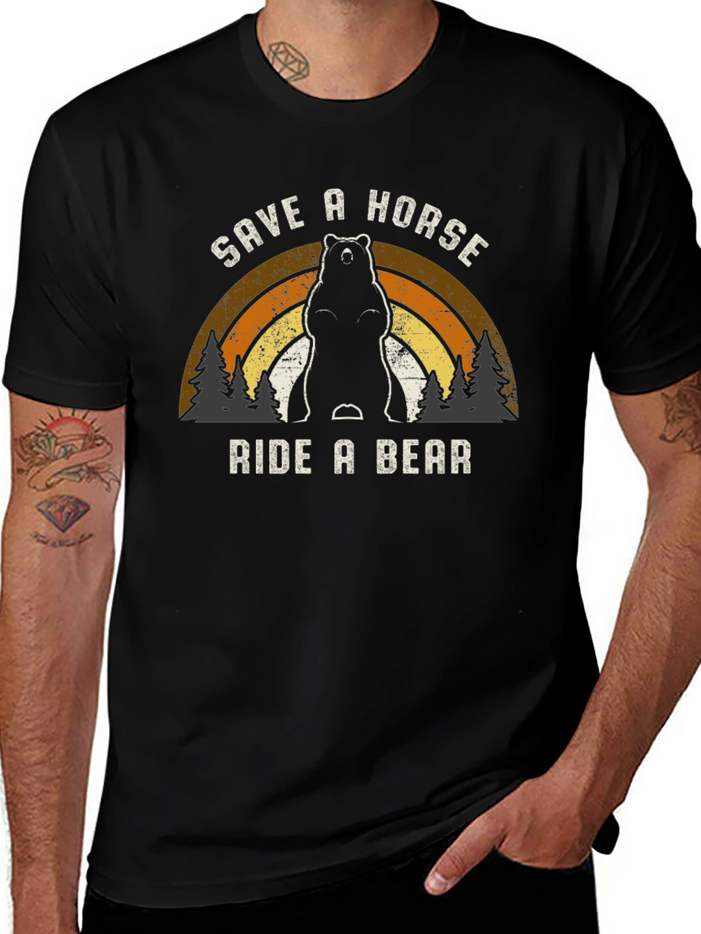 Save A Horse Ride A Bear Graphic Tee