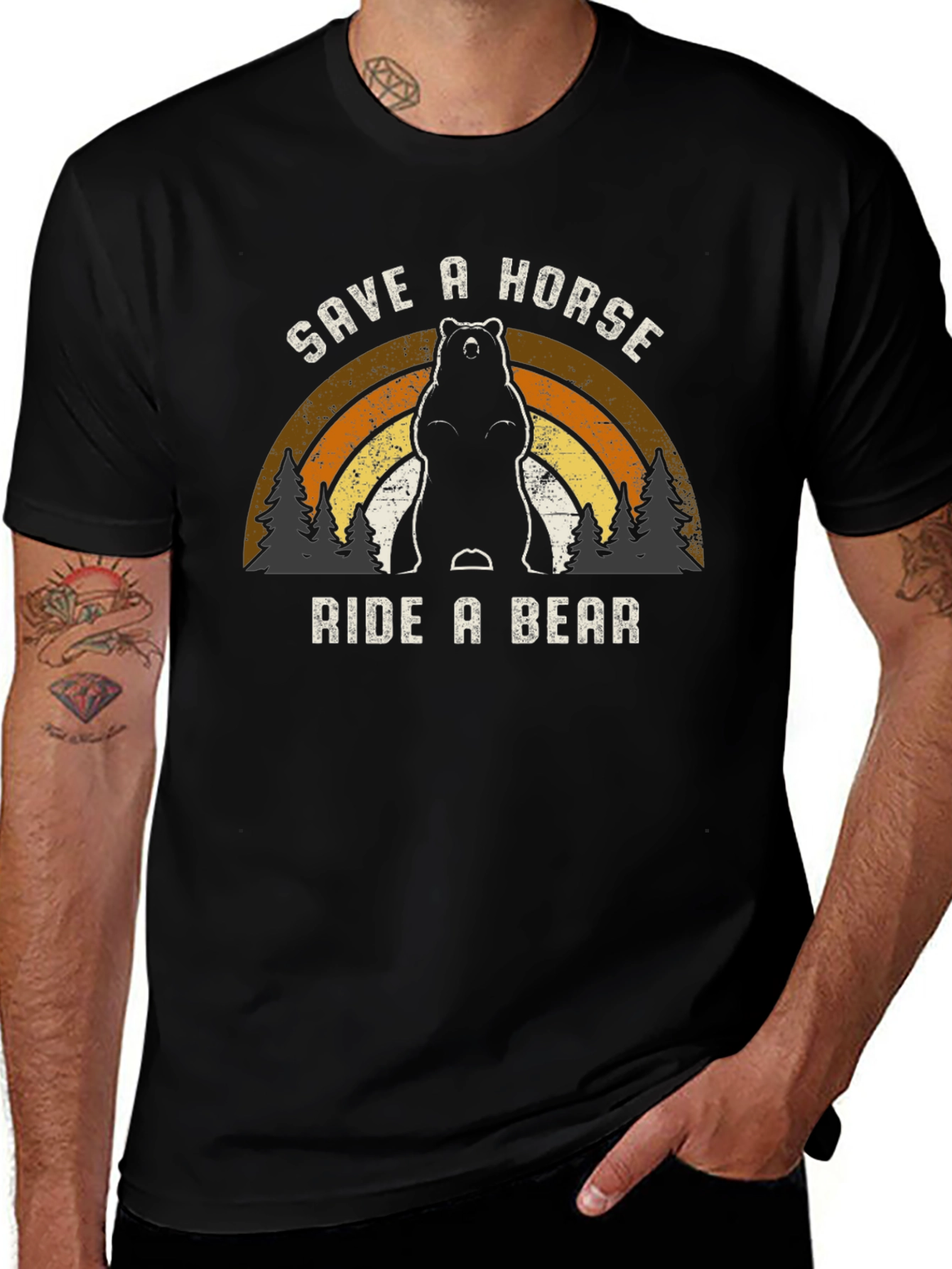 Save A Horse Ride A Bear Graphic Tee