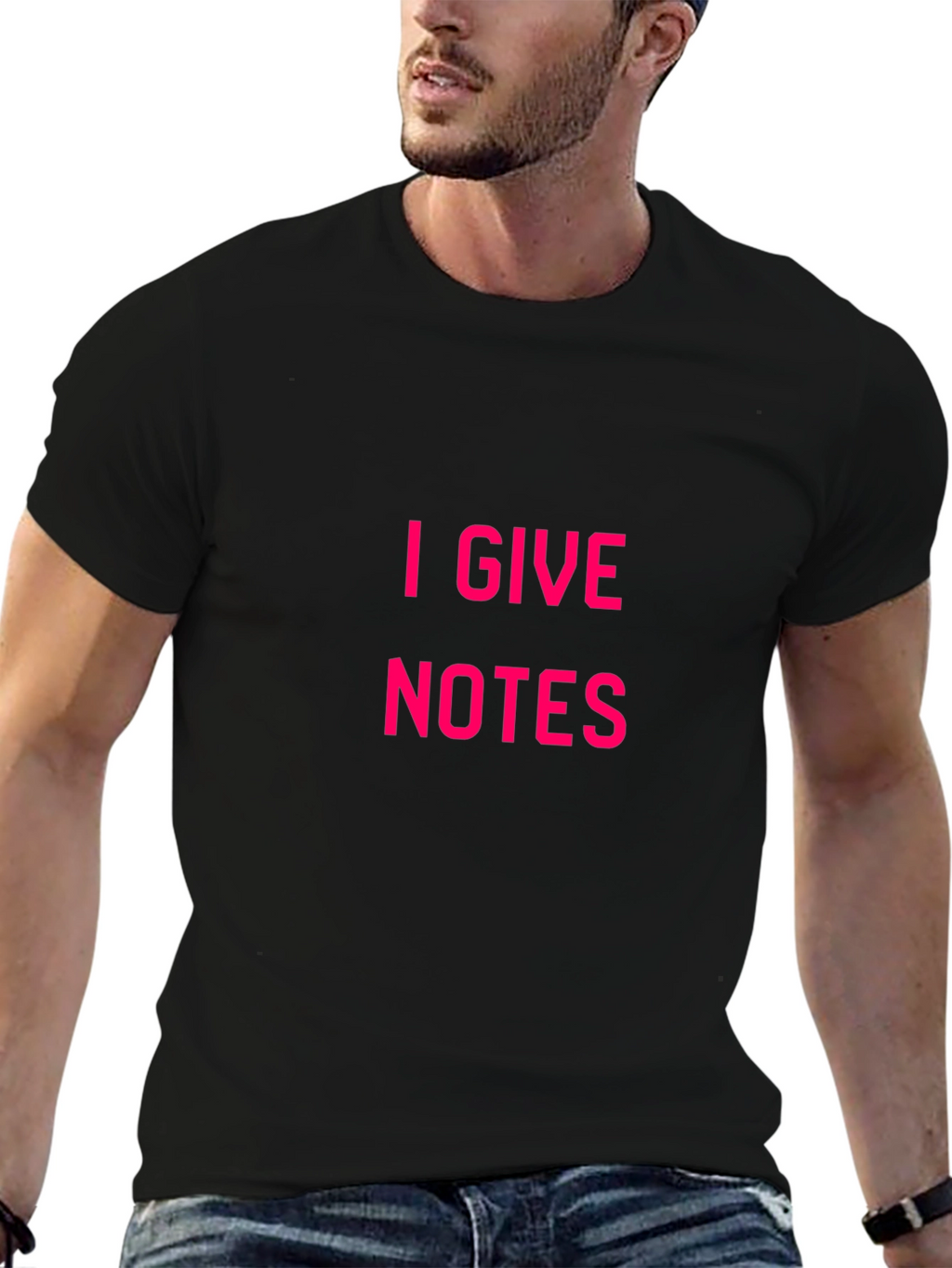 I Give Notes Black T-Shirt - Unique Design