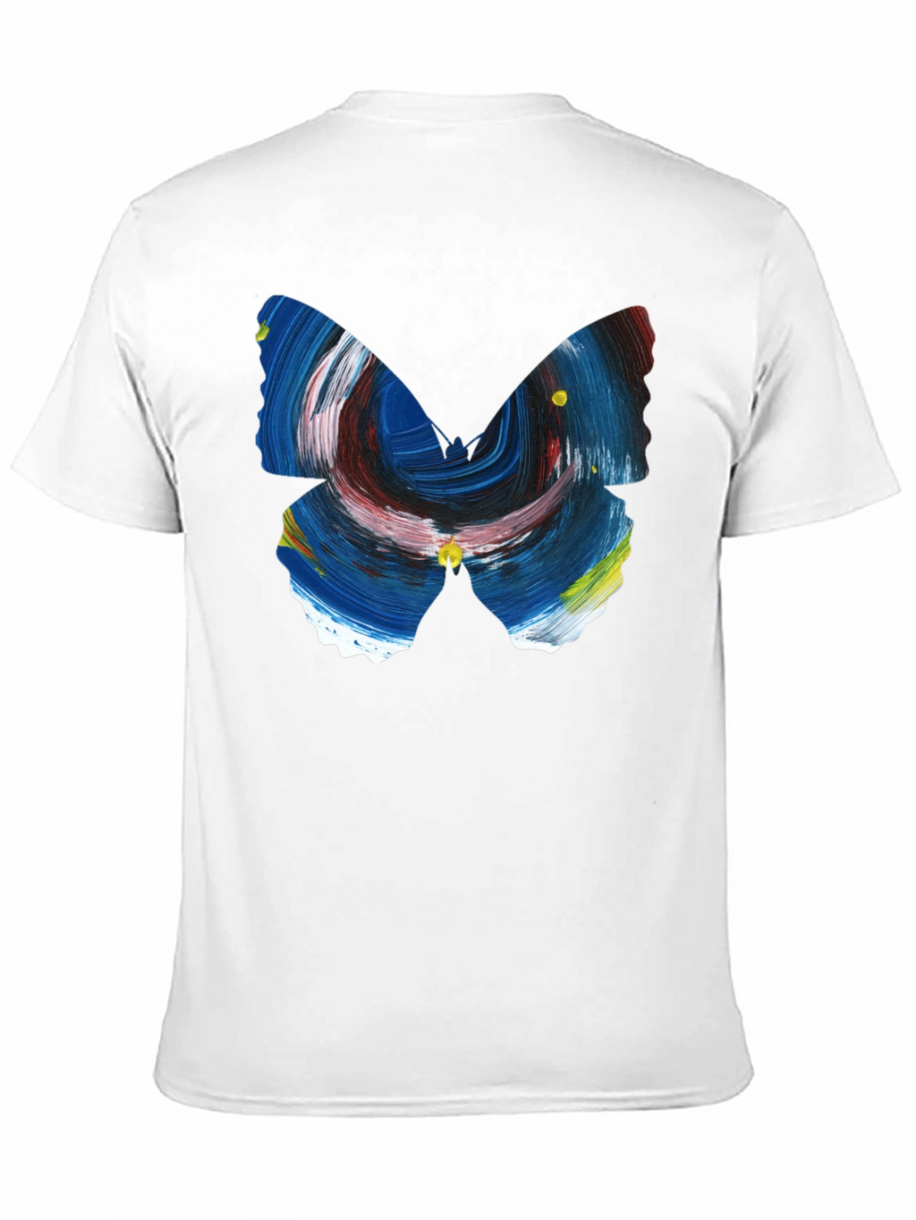 Abstract Butterfly Graphic Mens Black T-Shirt