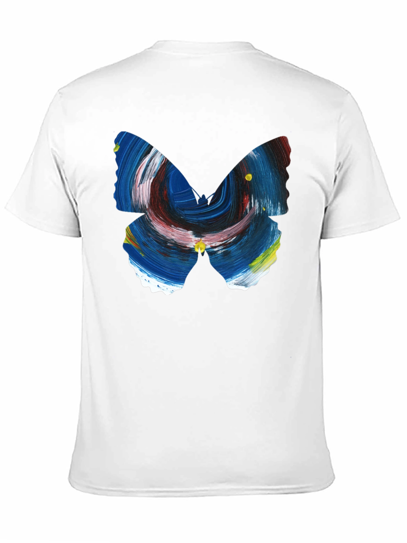 Abstract Butterfly Graphic Mens Black T-Shirt