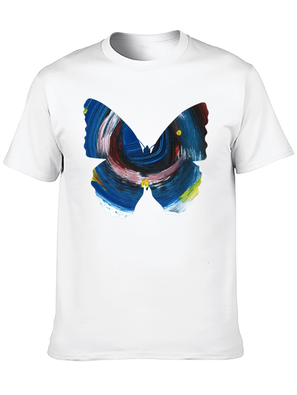 Abstract Butterfly Graphic Mens Black T-Shirt