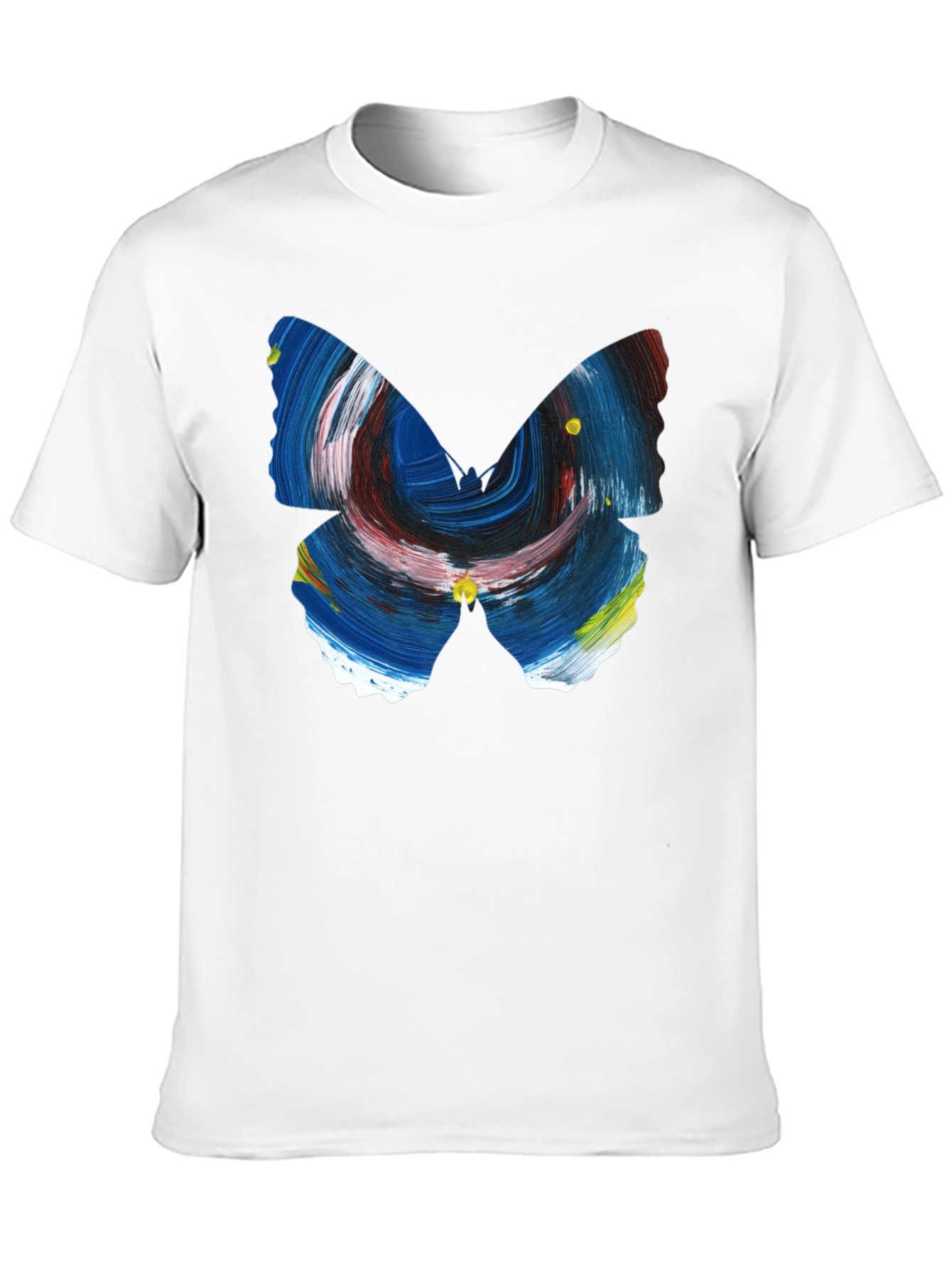 Abstract Butterfly Graphic Mens Black T-Shirt