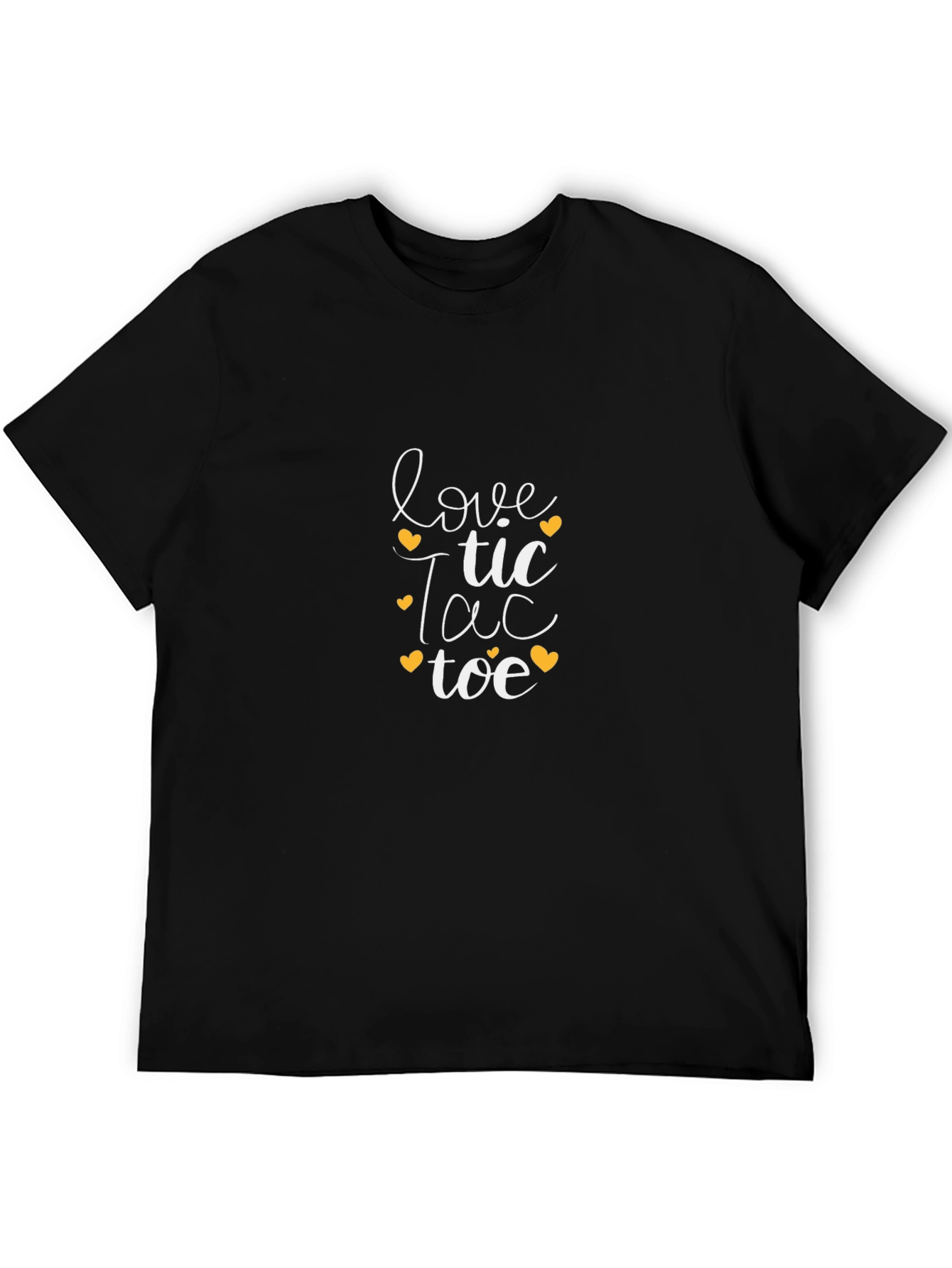 Love Tic Tac Toe Graphic Tee - Black T-Shirt