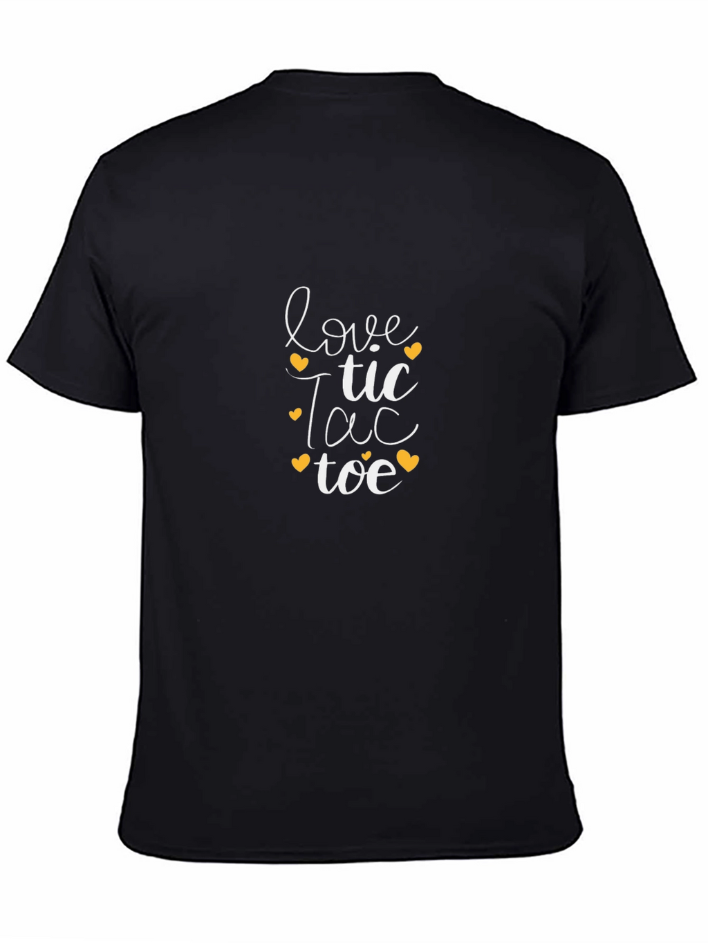 Love Tic Tac Toe Graphic Tee - Black T-Shirt