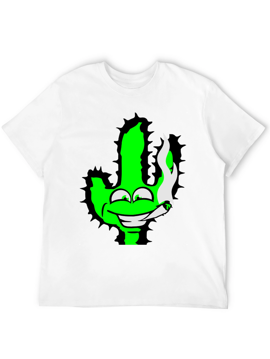 Green Cactus Cartoon Graphic Novelty T-Shirt