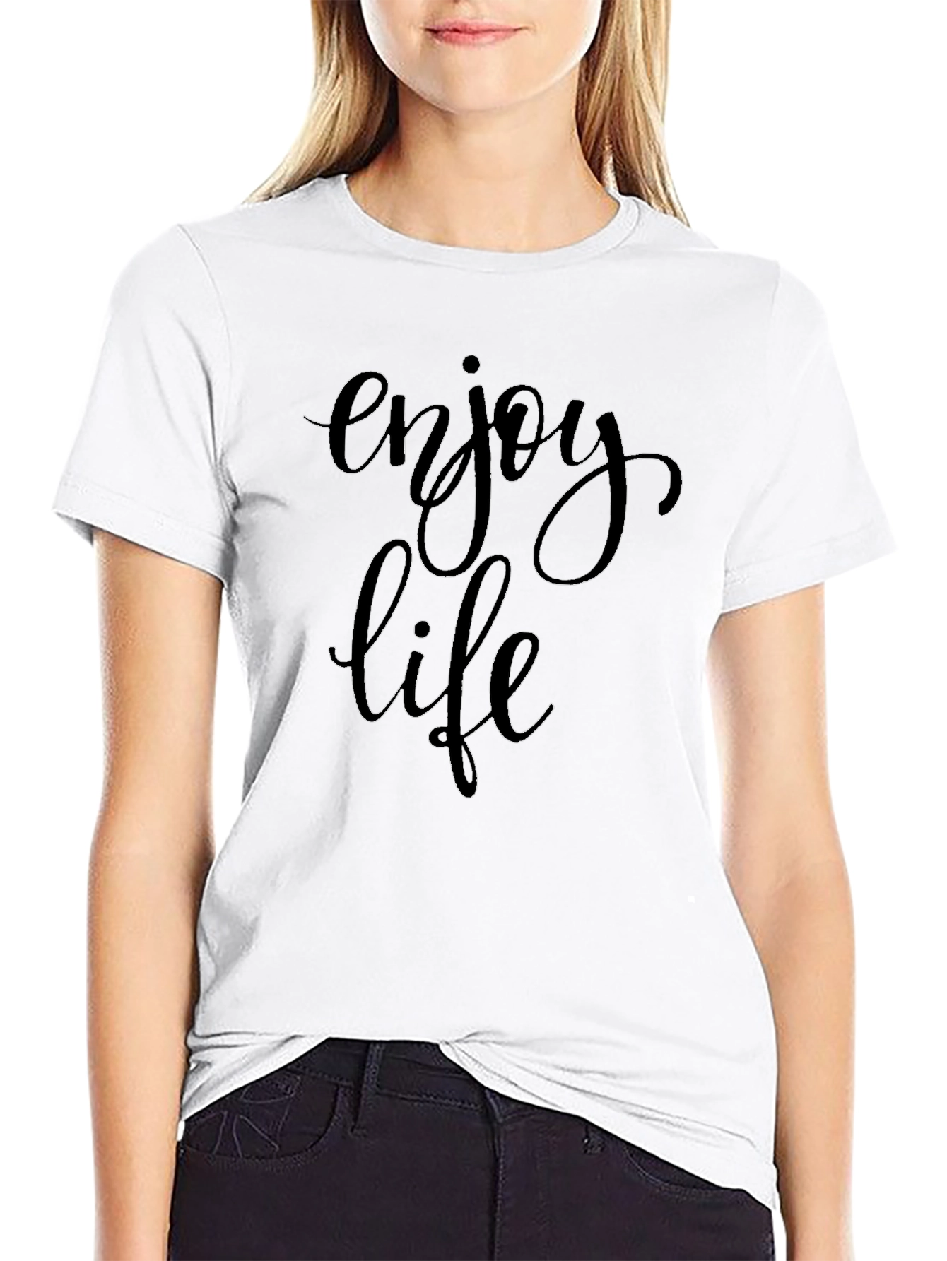 Enjoy Life Black Graphic Tee