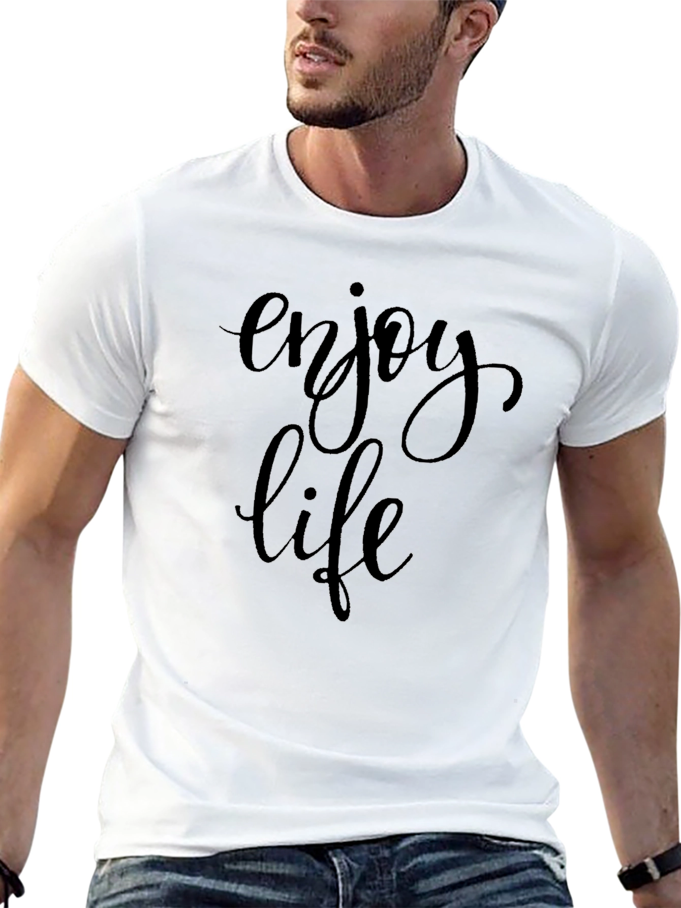 Enjoy Life Black Graphic Tee