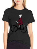 Retro Cyclist Tee - Quirky Graphic T-Shirt