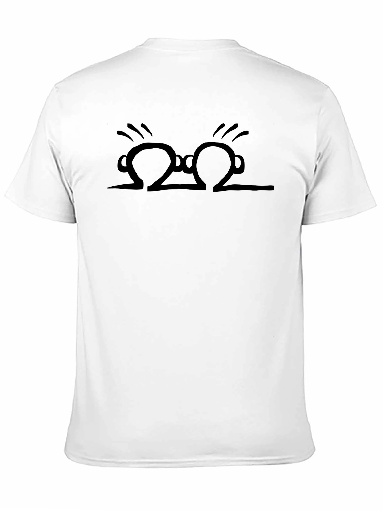 Abstract Faces Graphic Print T-Shirt