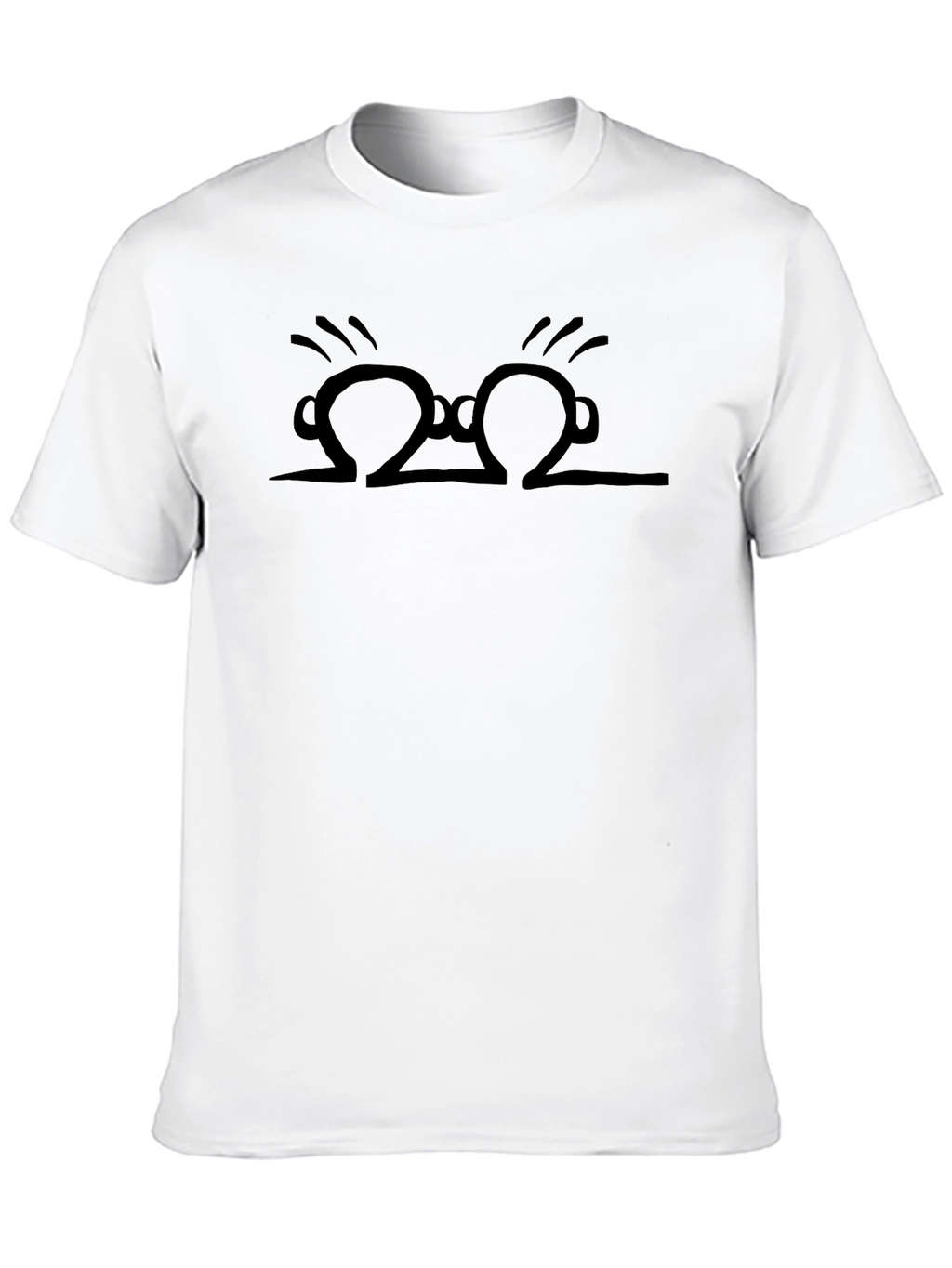 Abstract Faces Graphic Print T-Shirt