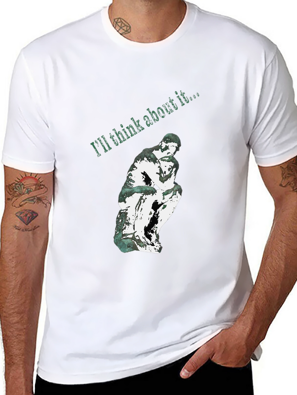 Thinking Man Graphic T-Shirt - Ill Think About It