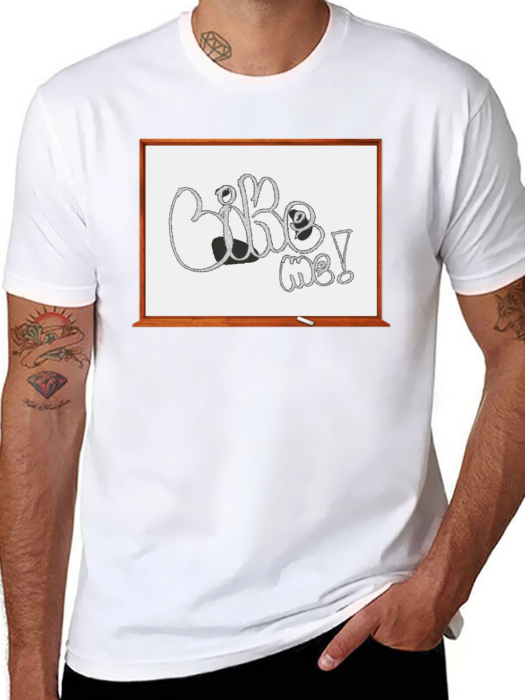 Like Me! Graphic Tee - Unique Whiteboard Design