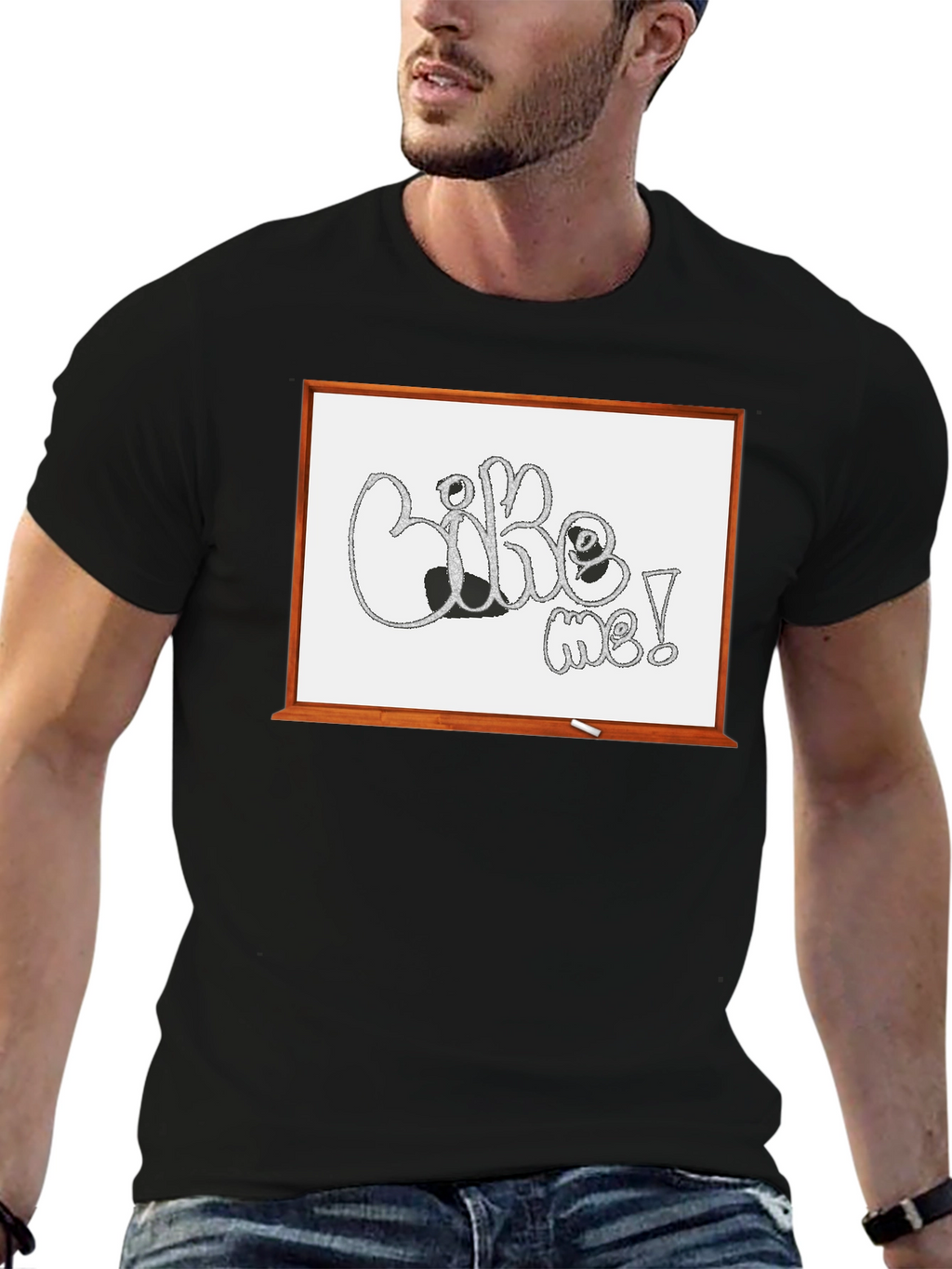 Like Me! Graphic Tee - Unique Whiteboard Design
