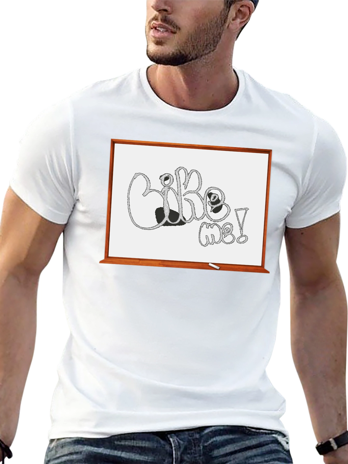 Like Me! Graphic Tee - Unique Whiteboard Design