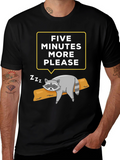 Lazy Raccoon T-Shirt - Five More Minutes Please!