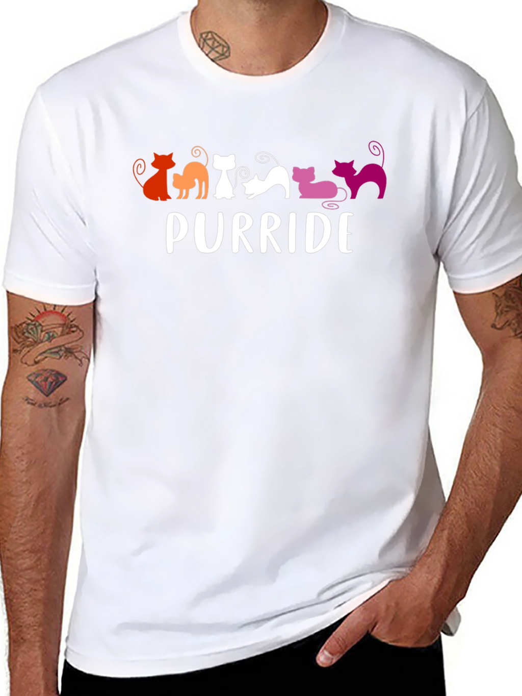 Purride Cat T-Shirt - Lesbian Pride